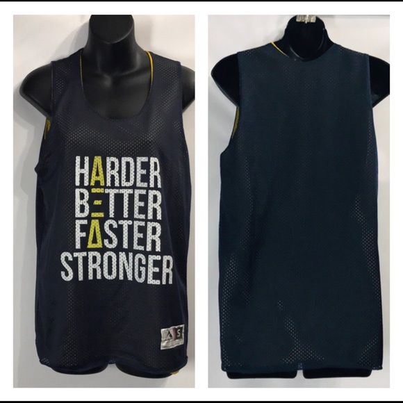 Reversible Harder Better Faster Stronger Tank Top - Picture 3 of 5